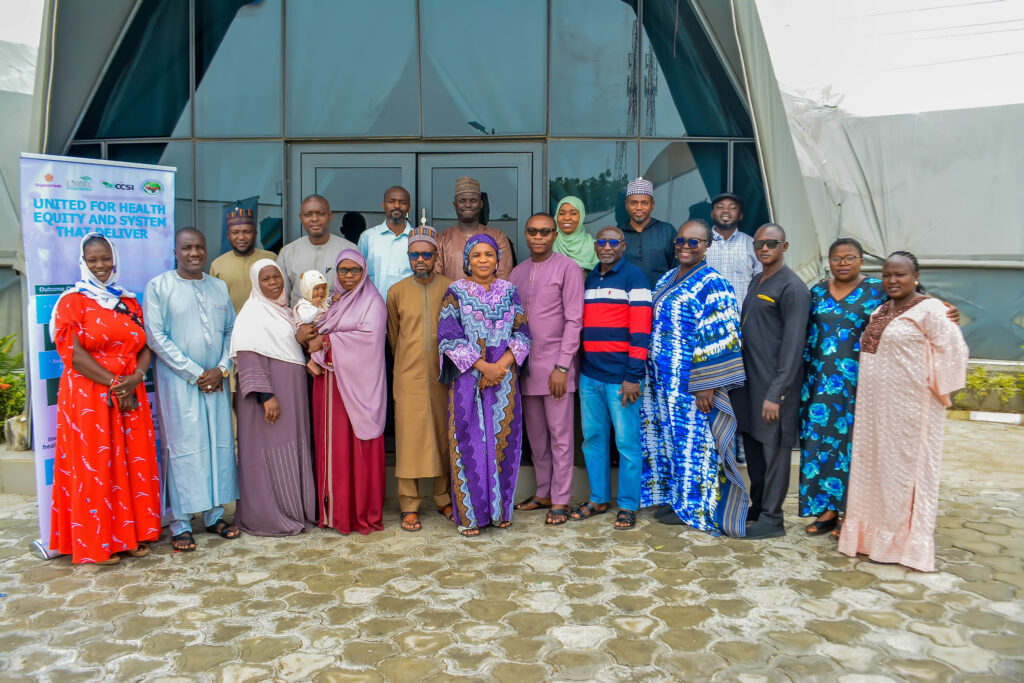 Group photo of ISMPH staff an Members of Kaduna RMNCAH, PHC, Media Coalition